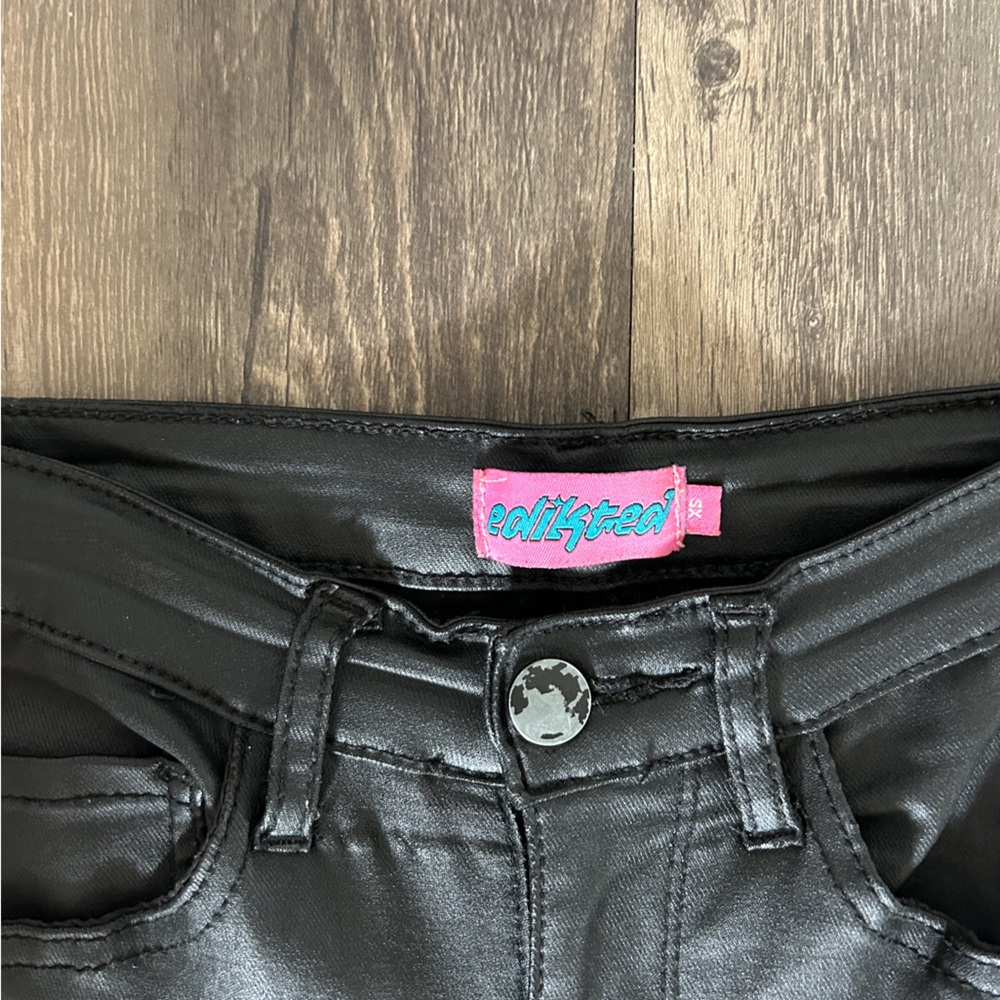 Edikted Flare Leather Pant - Picture 5 of 6